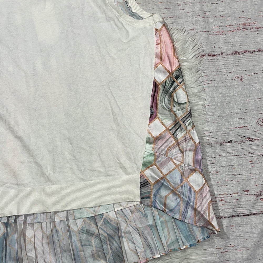 NWT Ted Baker London Clariey Sea of Clouds Back-Pleat Top Size Ted 4/ US 10 - Picture 9 of 15